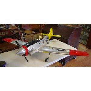 Large model Mustang plane for radio control, with petrol engine,…
