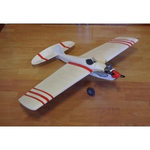 Line operated model plane with petrol engine, 106 cm wingspan…