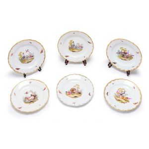 Meissen Porcelain Plates with Exotic Birds and Butterflies - Meissen ...
