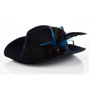Gucci, black rabbit felt Trilby hat, wide brim, black viscose&hellip;
