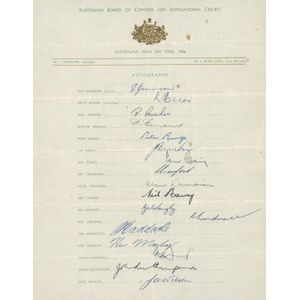 1956-83, a collection of six Australian Team sheets, all with…