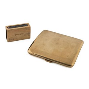 A 9ct gold cigarette case, hallmarked Birmingham, c.1920,…