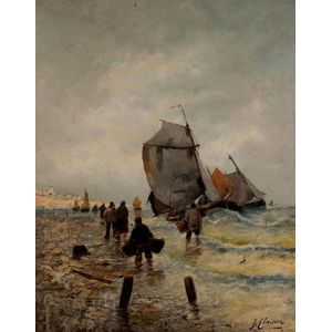 Georg Fischhof (Austrian 1859-1915) fishing boats (untitled)&hellip;