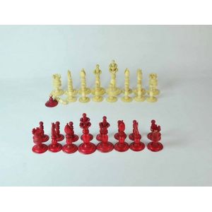 An English Lund design turned ivory chess set mid to late 19th…