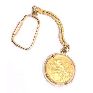 Sovereign key fob, fitted with a Victorian 1901 sovereign this&hellip;