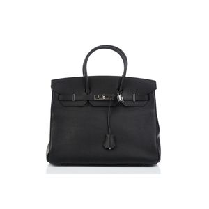 Hermes Noir Birkin 35 Bag with Palladium Hardware - Handbags & Purses ...