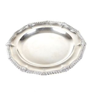 A William IV silver plate, scalloped and gadrooned rim,… - Trays ...