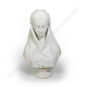 A good Italian 19th century marble bust by Cavaliere Giosue…