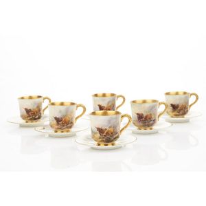 Harry Stinton for Royal Worcester, set of six coffee cups,…