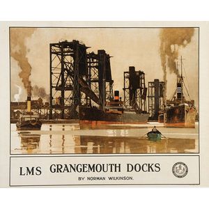 Norman Wilkinson (British 1878-1971), LMS Grangemouth Docks,…
