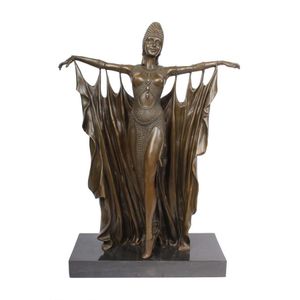 Figurine, bronze Art Deco dancer, Demetre Chiparus, on marble…