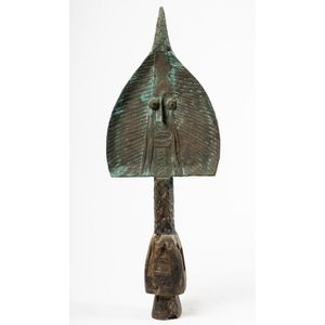 Kota reliquary figure, Gabon, Africa, carved wood and copper…