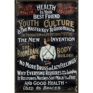 Early Australian painted canvas advertising banner, 'The…