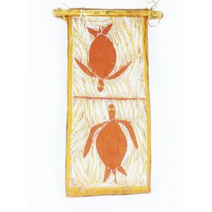 Bark painting of turtles the Yirrkala Nation, Arnhem land NT 39…