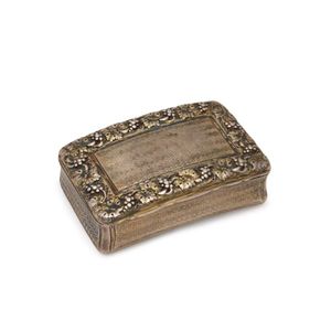 A George III sterling silver table snuff box by William Eaton,…