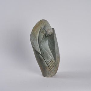 A marble Virgin sculpture, fantastically proportioned and…