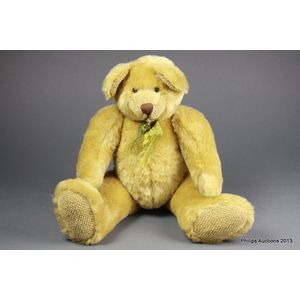 A French teddy bear, an appealing honey coloured plush and…