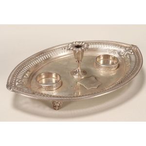 Victorian sterling silver standish, hallmarked Sheffield,1882…