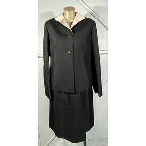 Salvatore Ferragamo, Florence: vintage black & pink silk blend&hellip;