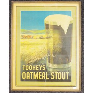 Early Framed Tooheys Oatmeal Stout poster marked lower right…