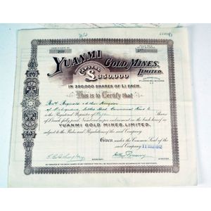 Three share certificates - United Kingdom;The great boulder…