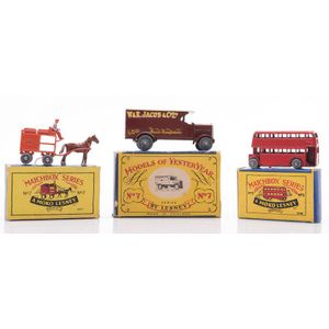 3 Matchbox models, including no. 7 ton Leyland scale model,…