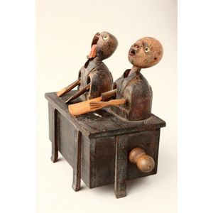 Vintage Japanese Kobi doll, depicting two sushi cutters, a/f…