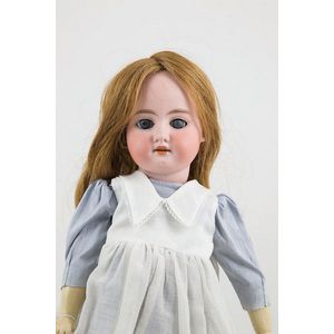 Armand Marseille bisque doll, blue sleeping eyes, light brown…