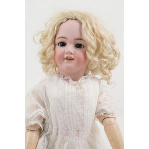 Louis Linder & Sohne bisque doll, brown sleeping eyes original…