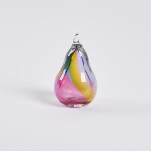 A Peter Raos art glass pear paperweight, unsigned, height 11.5…