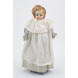 Antique composition shoulder plate doll, brown sleeping eyes,…