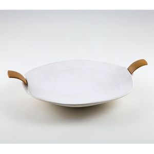 Chris Weaver, handled plate, impressed mark, 37 cm, length