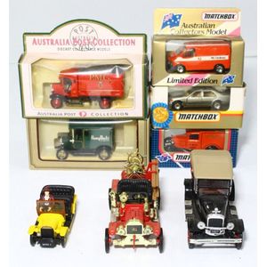 Five boxed motor vehicles incl. March box, Henry Bucks, Corgi &…