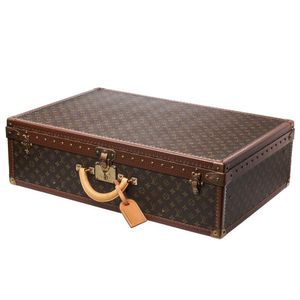 Authentic Louis Vuitton Limited Alzer 65 Vintage Monogram Trunk Travel  Luggage