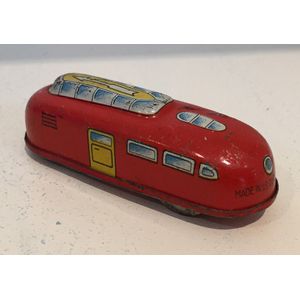 Two wind-up tram tin toys, made in Germany, circa 1940s-50s (2)