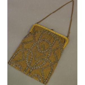 Vintage Evening Bag Black Fabric Gold Rhinestone Clasp Satin Lining – Venus  Vintage Thrift & Antiques