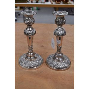 Pair of 19th century Old Sheffield plate candlesticks (2)