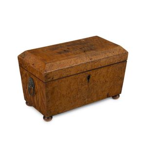 Georgian Tea Caddy with Gilt Metal Lions Head Handles - Tea Caddies ...