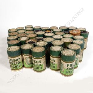A collection of approx. 42 Edison phonograph cylinders, mostly…