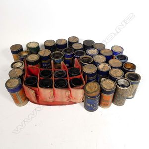 A collection of approximately 39 Edison blue wax phonograph…