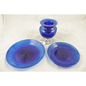 Mexican (Carretones) ultramarine luncheon set - 8 plates and 7…