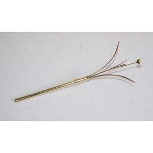 Vintage gold swizzle stick pearl set to end, length 9 cm Tests…