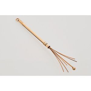 Gold champagne swizzle stick 9ct rose gold retractable seven…