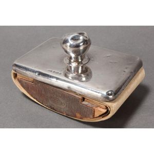 Edwardian sterling silver ink blotter, hallmarked Birmingham,…