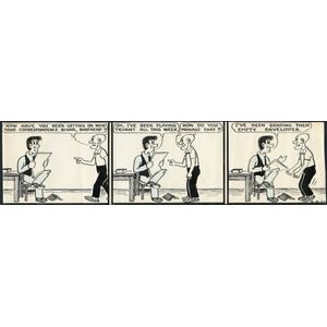Bob Clark: Comic strip artwork for 'Boofhead' comprising…