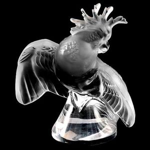 Lalique Cockatoo Glass Sculpture - 30cm - French - Glass