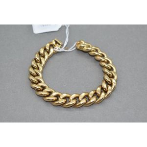 mens 18ct gold curb bracelet