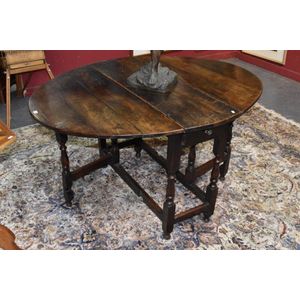 17th century English oak gate-leg table