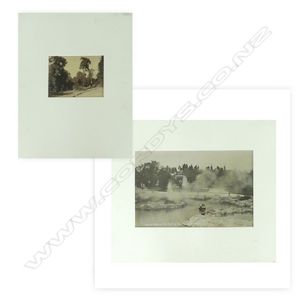 Two vintage silver gelatin photograph prints, one large format…