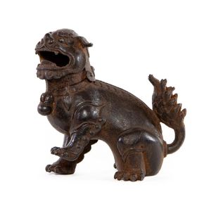 Ming-style Iron Censer: Qing Dynasty Lion Form - Zother - Oriental